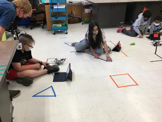 students create robotics programming challenges for themselves